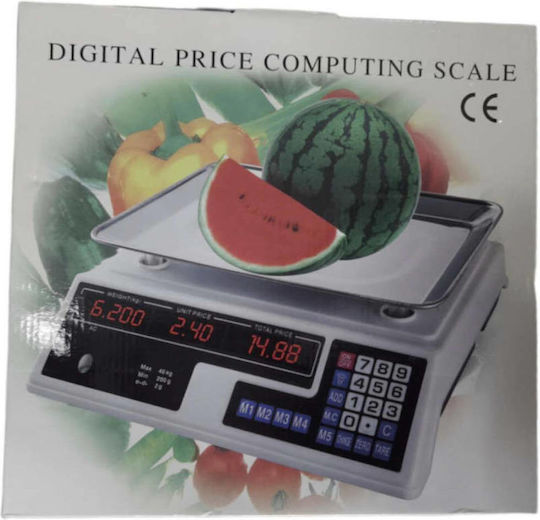 Electronic Retail Scale with Weighing Capacity of 40kg and Division 5gr