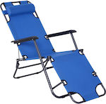 Outsunny Sunbed-Armchair Beach Blue 135x60x89cm.