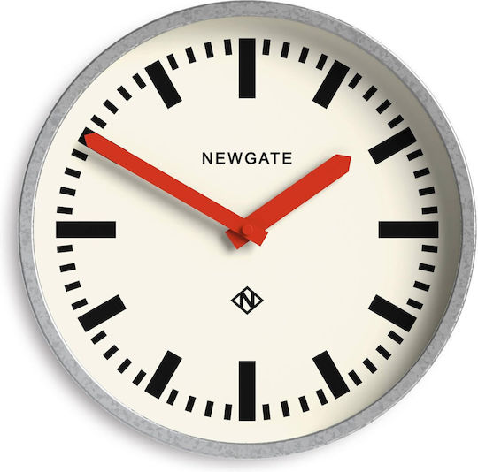 Newgate Leise Wanduhr Metallisch Silber Ø30cm