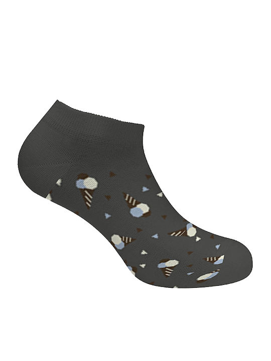 Walk Kids' Ankle Socks Ice Cream Gray