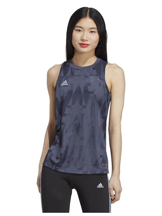 Adidas Women's Athletic Blouse Sleeveless Gray