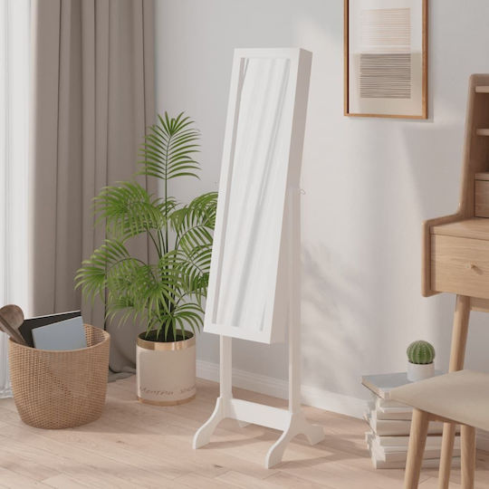 vidaXL Oglindă De Podea Dreptunghiulară Albă 146x37cm vidaXL Oglindă De Podea Dreptunghiulară Albă 146x37cm