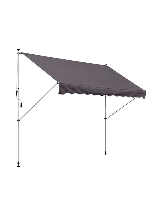 Outsunny Τέντα Βεράντας Γκρι 3x1.5m