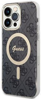 Guess MagSafe Plastic / Silicone Back Cover Black (iPhone 14 Pro)