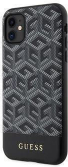 Guess GCube Stripes Silicone Back Cover Black (iPhone 11)
