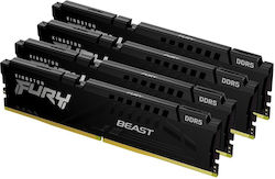 Kingston Fury Beast 128GB DDR5 RAM cu 4 module (4x32GB) și Viteză 5200 pentru Desktop