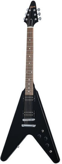 Gibson 80s Flying Ηλεκτρική Κιθάρα V Style με HH Διάταξη Μαγνητών Ebony με Θήκη