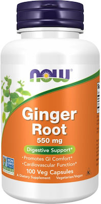 Now Foods Ginger Root 550mg 100 φυτικές κάψουλες