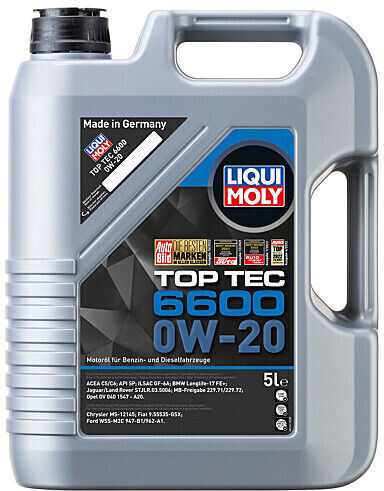 Liqui Moly Top Tec 6600 Synthetic Car Oil 0W-20 5lt