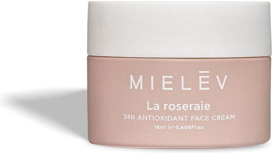 Mielev La Roseraie 24ωρη Ενυδατική & Αντιγηραντική Κρέμα Προσώπου με Υαλουρονικό Οξύ & Βιταμίνη C 18ml