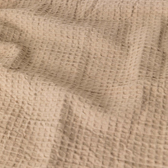 Borea Waffle Κουβέρτα Πικέ Μονή 160x260εκ. Μπεζ