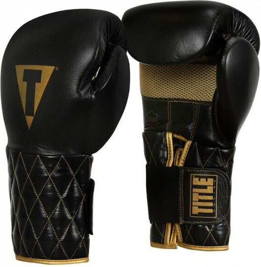 Title Boxing Title Couture Bag Mănuși de Box din Piele pentru Competiție Negre