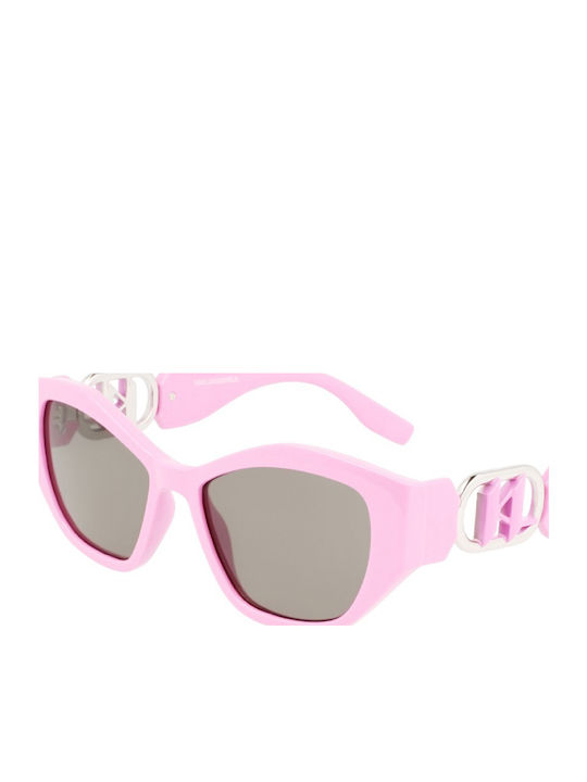 Karl Lagerfeld Women's Sunglasses with Pink Pla...