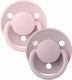 Bibs De Lux Silicone Pacifiers Blossom / Dusky Lilac for 0-36 Months 2 Pieces