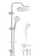 DuscheLine DM-7037 Στήλη Ντουζ χωρίς Μπαταρία 95cm Ασημί