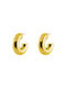 Oxette Earrings Hoops made of Steel Gold Plated