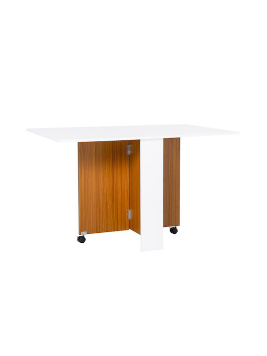 Table Dining Room Collapsible White 120x80x73cm