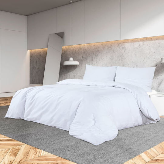 vidaXL Duvet Cover Set Single with Pillowcase 155x220 White
