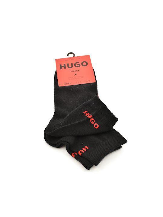 Hugo Boss Bărbați Șosete Negre 2Pachet