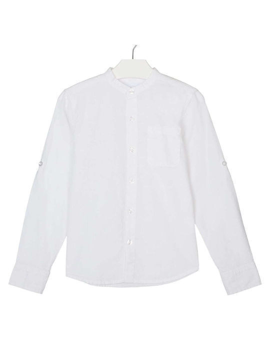 Losan Kids One Color Linen Shirt White