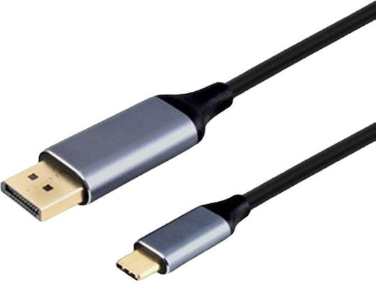 Andowl Qhd614 Video Cable USB-C male - DisplayPort Μαύρο 2m Q-HD614