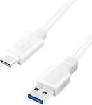 LogiLink USB 3.2 Cable USB-C male - USB-A male White 3m (CU0177)