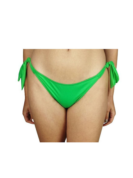 Blu4u Bikini Slip mit Schnürchen Grün