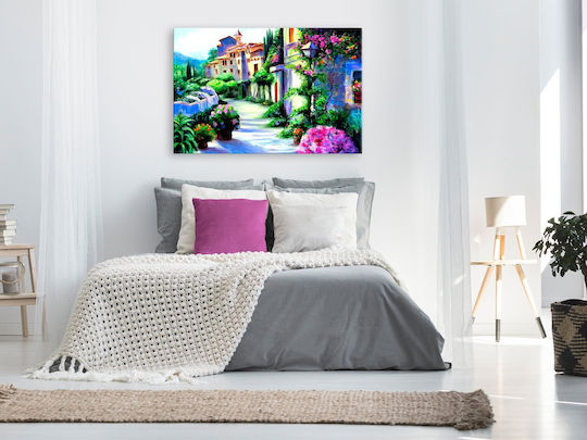 Polihome Flower Street Fabric Painting 90x60cm