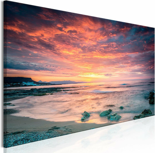Polihome Beach In Crete Πίνακας Υφασμάτινος 150x50cm