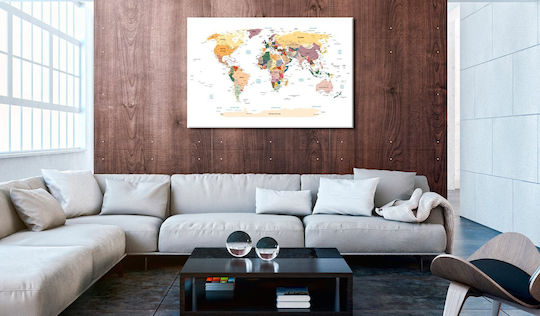 Polihome World Canvas Painting 90x60cm