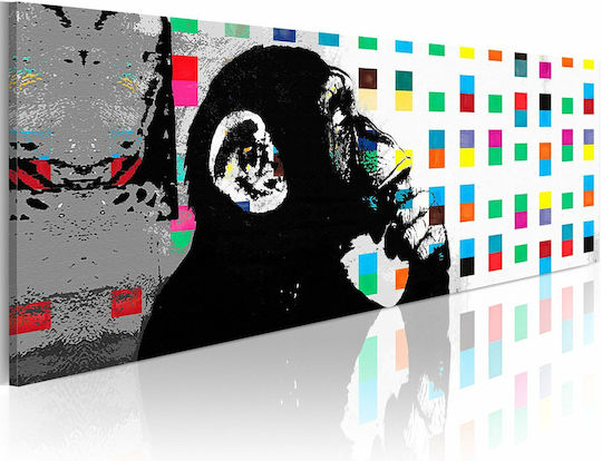 Polihome The Thinker Monkey Panou Tesatura 150x50cm