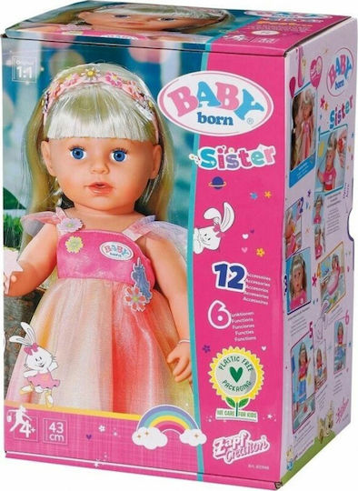 ZAPF Creation Baby Born Babypuppe Schwester 43 cm