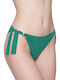 Luna Bikini Slip with Ties Green