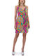 Summer Mini Evening Dress Wrap Island Green