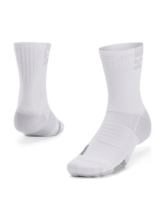 Under Armour UA AD Playmaker Basketball Socks White 1 Pair