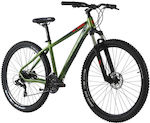 Carrera M9 2000 HD 29" 2023 Πράσινο Mountain Bike με 21 Ταχύτητες