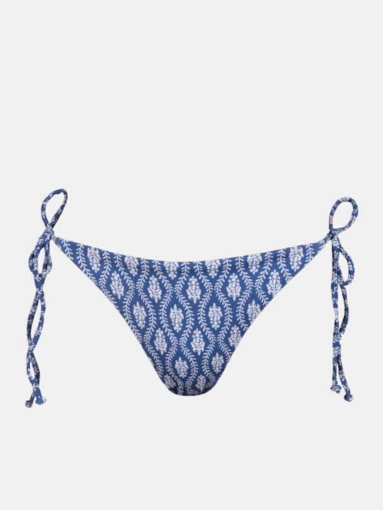 Bikini Slip with Ties Light Blue