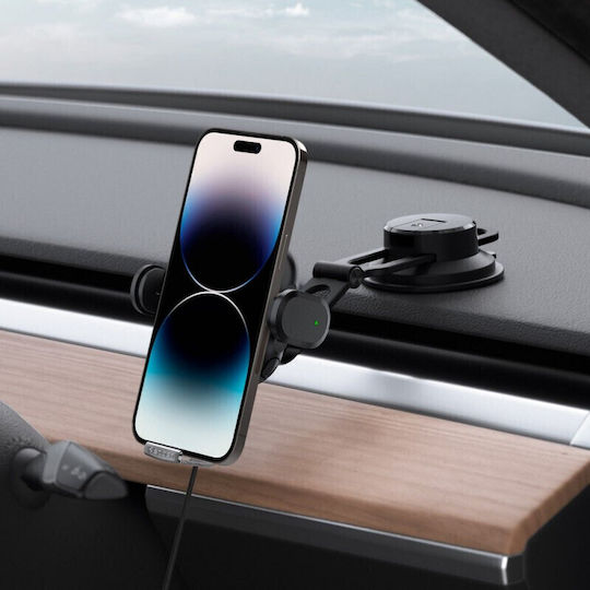 Spigen UTS35W Onetap Gerätehalterung für Handy mit Kabelloser Ladung Schwarze Spigen UTS35W Onetap Gerätehalterung für Handy mit Kabelloser Ladung Schwarze