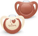 Nuk For Nature Schnuller Silikon Beige - Rot fü...