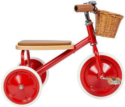 Banwood Vintage with Parental Handle for 2-6 Years Red