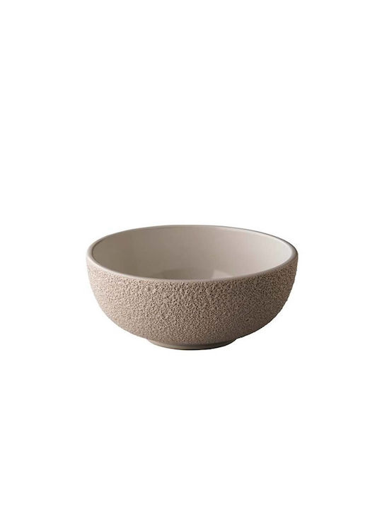 Raw Ceramic Salad Bowl Beige 15.8x15.8x8cm