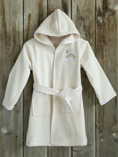 Nima Kids Hooded Bathrobe Baby Dream Ecru