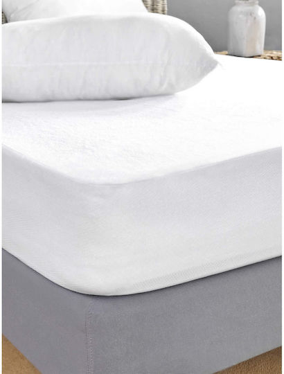 Palamaiki Protective Cover Single Waterproof with Skirt White 100x200+35cm