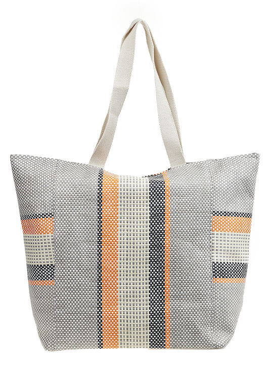 Verde Straw Beach Bag Gray