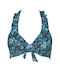 Solano Swimwear Underwire Triangle Bikini Top with Ruffles Green
