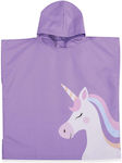 Nef-Nef Kids Beach Poncho Unicorns Lilac 60 x 60cm