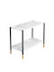 Rectangular Side Table Mara White L80xW40xH55cm