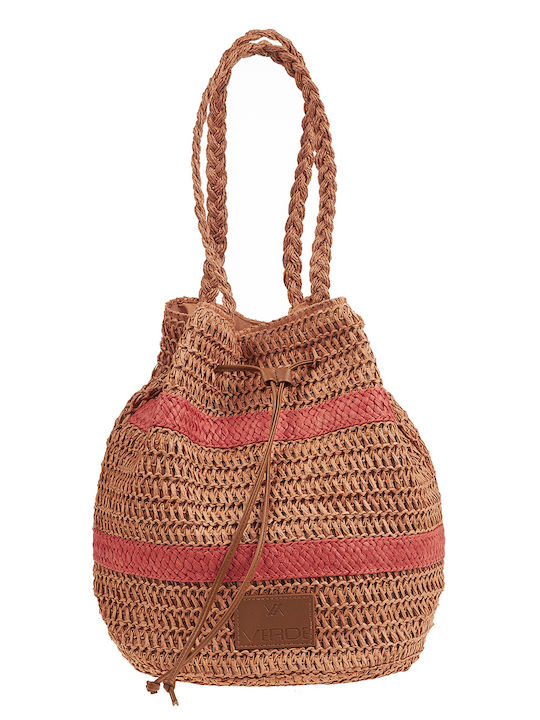 Verde Wicker Beach Bag Orange