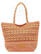 Verde Straw Beach Bag Orange