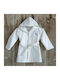 Nima Kids Hooded Bathrobe Little Love White